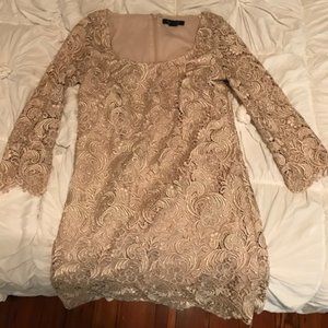 Gold Brocade Shift Dress